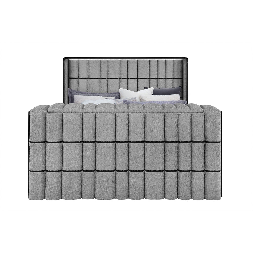 Isaiah - 5 Piece Bedroom Set With TV Lift-LED, Speakers And Fireplace