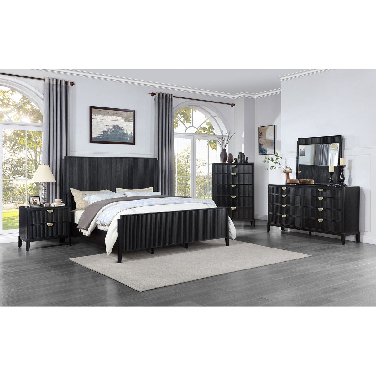 Ennis - Eastern King Bed - Black