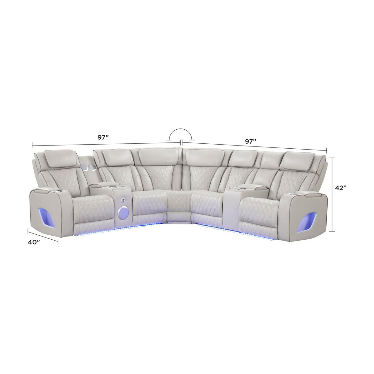 Fortuner - Power Recliner Sectional Sofa