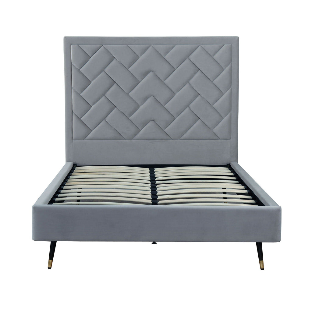 Crosby - Bed With Upholstered Headboard And Slats