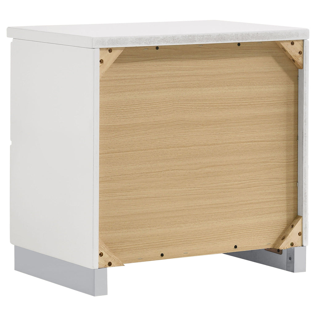 Dulcey - 2 Drawer Nightstand - Gloss White