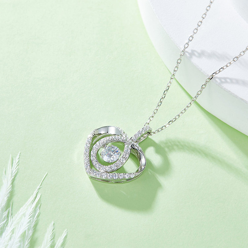 Sparkala™ Pure Sterling Silver Heart Shape Necklace