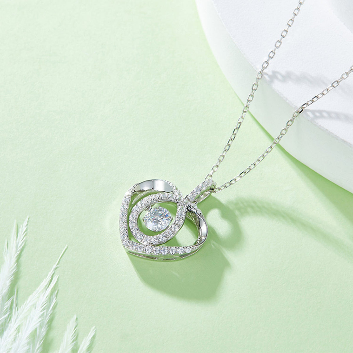 Sparkala™ Pure Sterling Silver Heart Shape Necklace