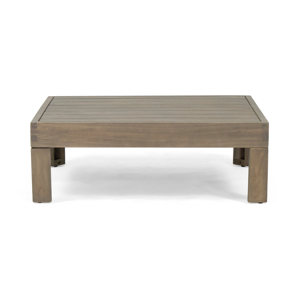 OANA Outdoor Wooden Sectional Set with Cushions, White