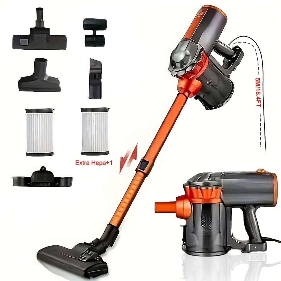 600W 4-in-1 Corded Stick Vacuum Cleaner 18KPa Lightweight Handheld