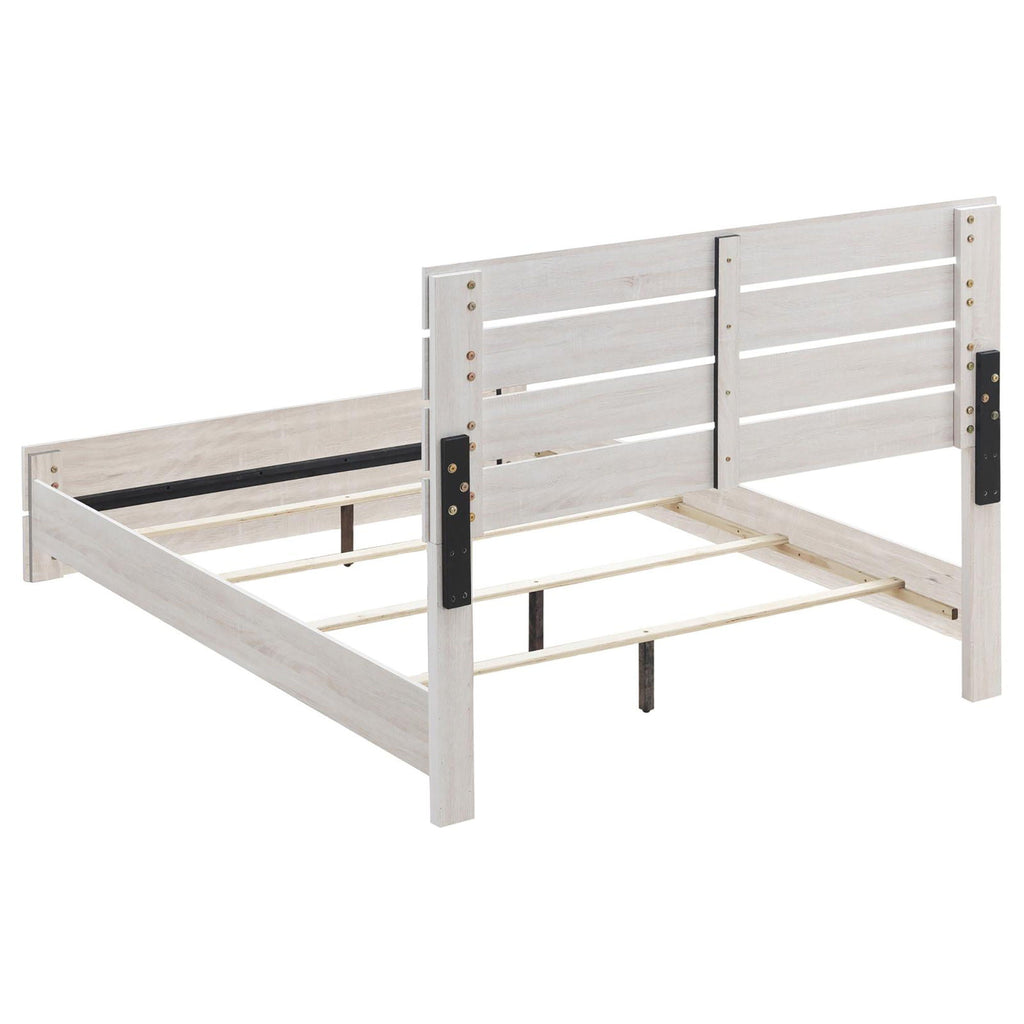 Slatted Headboard Panel Bed