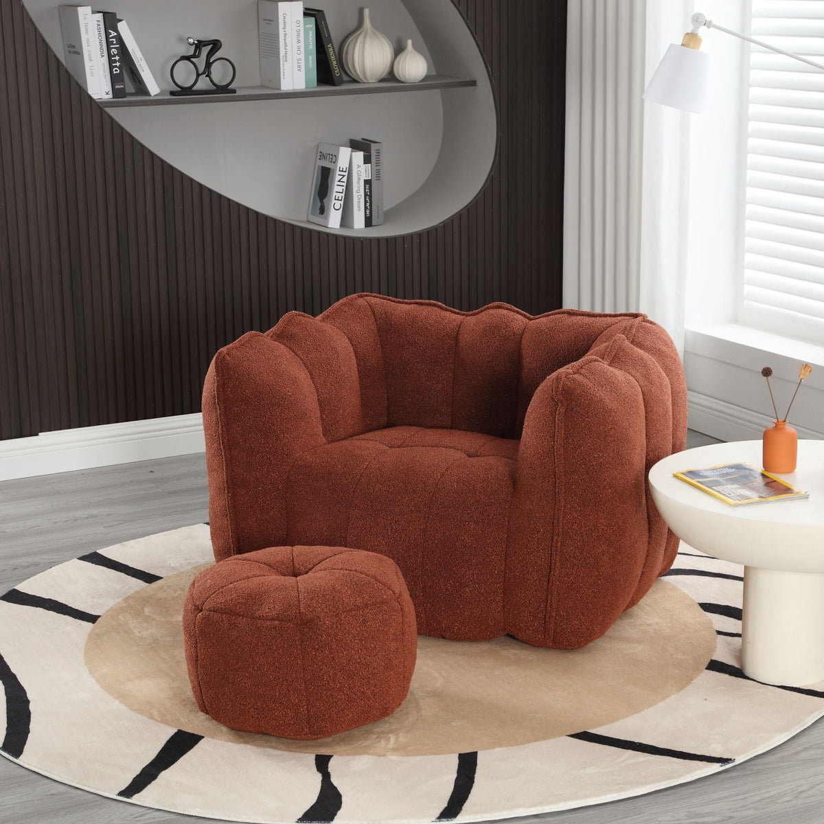Soft Bean Bag Chair With High Resilient Foam