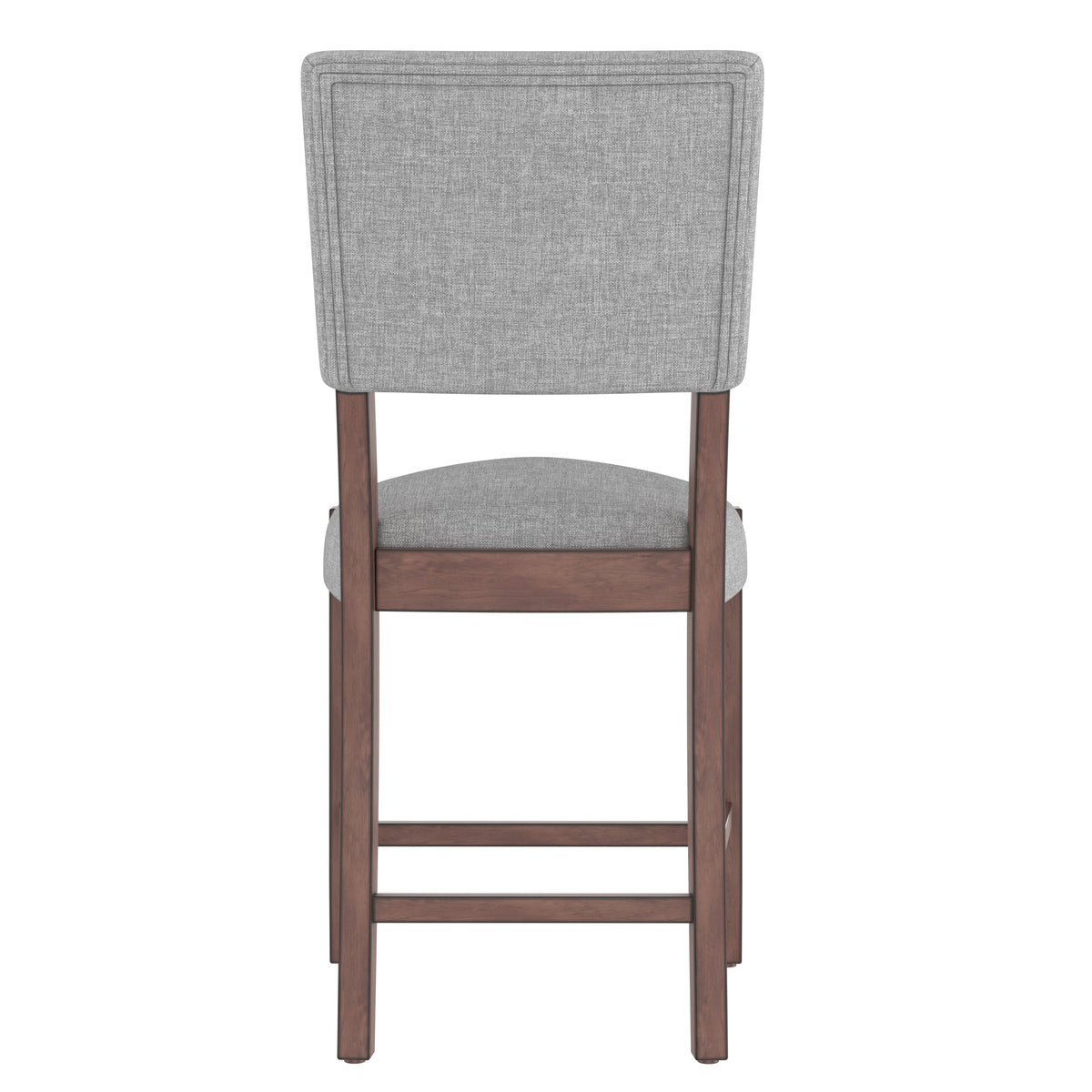 Set of 4 Mid-Century Modern Linen Upholstered Bar Stools