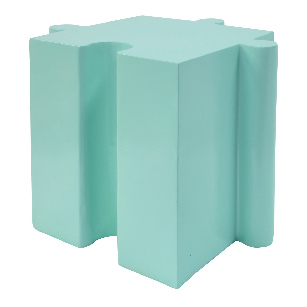 3-Piece Artistic Puzzle Table Set, Modular MGO Side Tables with Interlocking Design