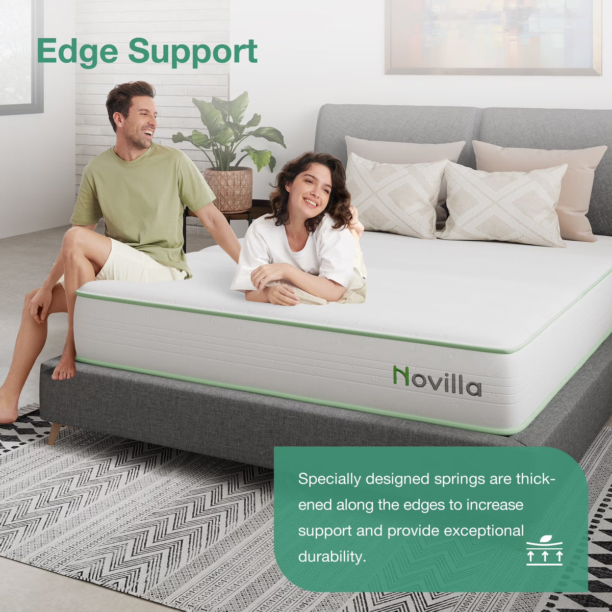 Snowfall 6 Inch Twin Size Mattress in a Box, Hybrid Medium Support Mattresses, Pocket Spring and Certipur-Us, Pressure Relief & Motion Isolation
