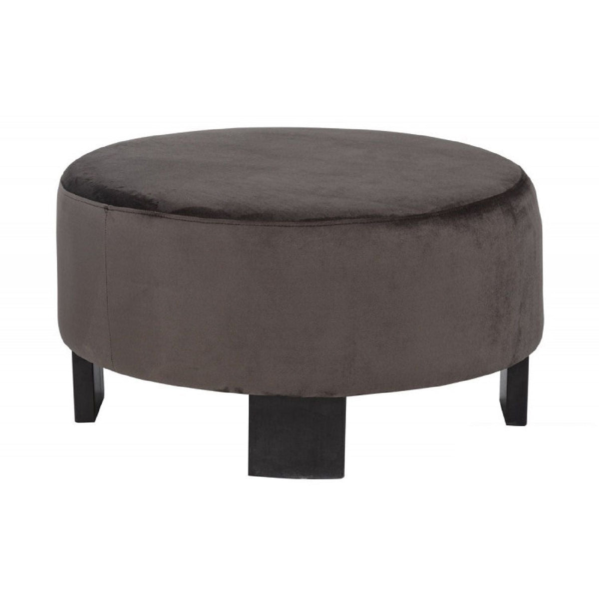 Nesting Round Coffee Table With Ottoman (Set of 2) - Gold / Brown