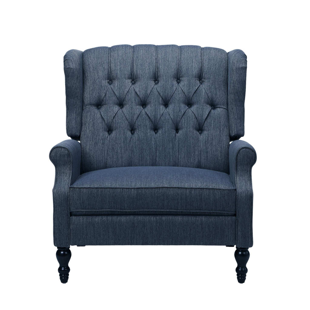 Dunham Contemporary Fabric Tufted Oversized Pushback Recliner