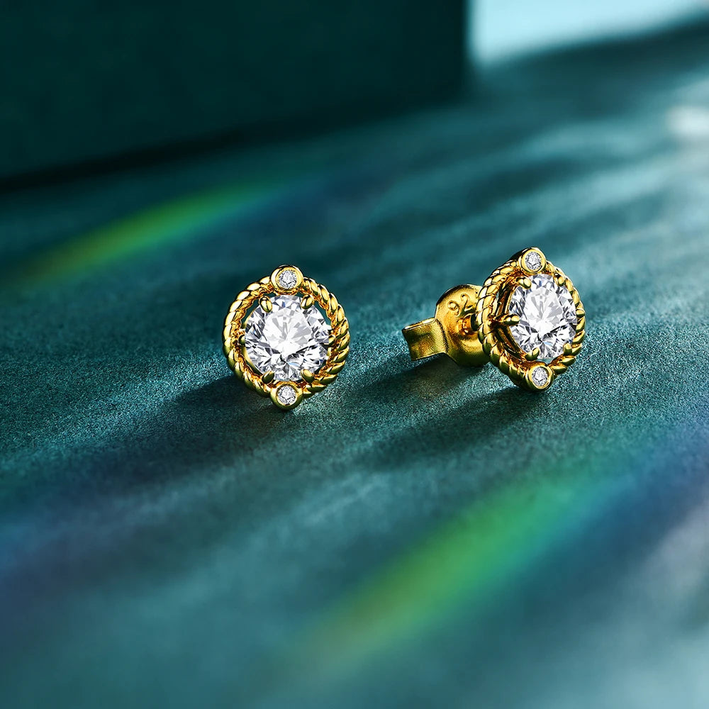 Fashion D Color Moissanite Earrings Real 925 Sterling Silver Passed the Diamond Tester Earrings for Women for Gilft New