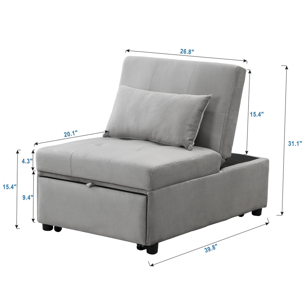 Versatile Folding Ottoman Sofa Bed Multifunctional Space Saver