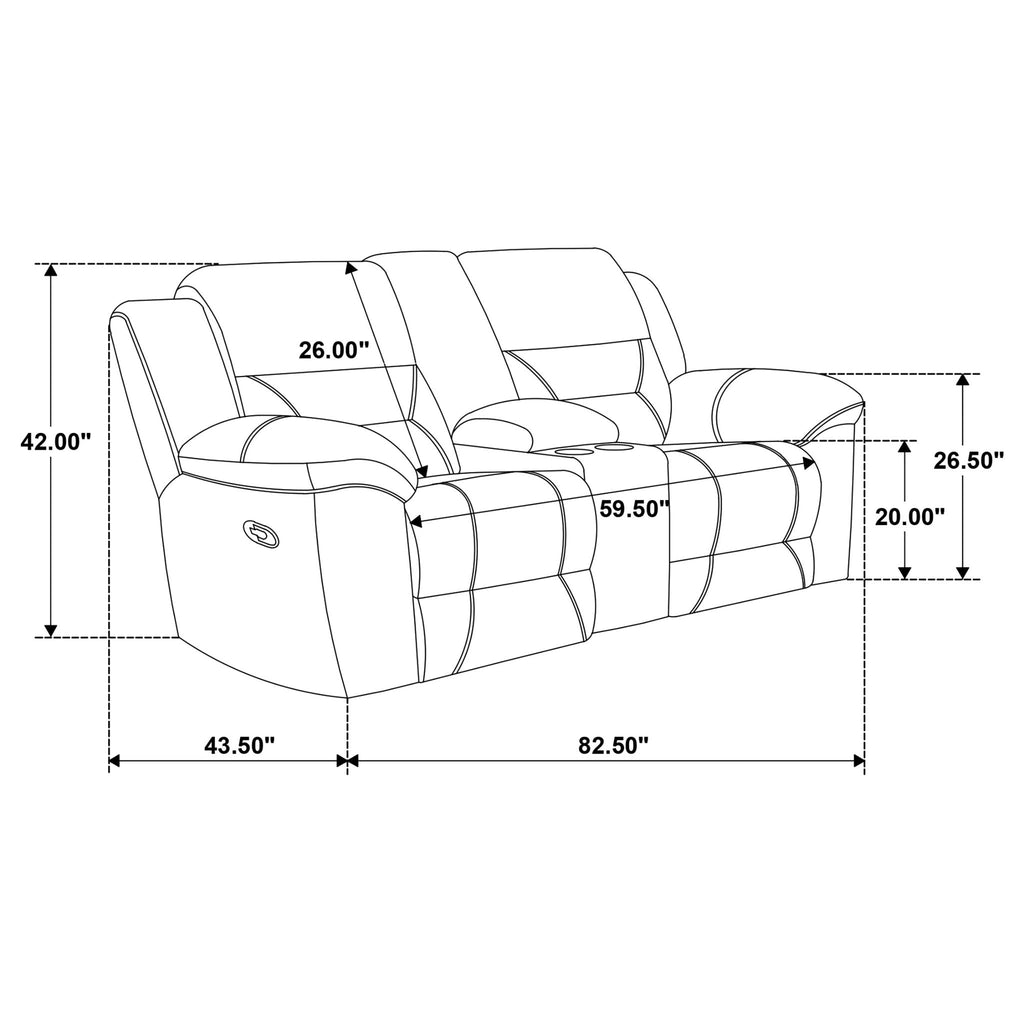 Sebring - 2 Piece Upholstered Reclining Sofa Set With Manual Recline - Gray