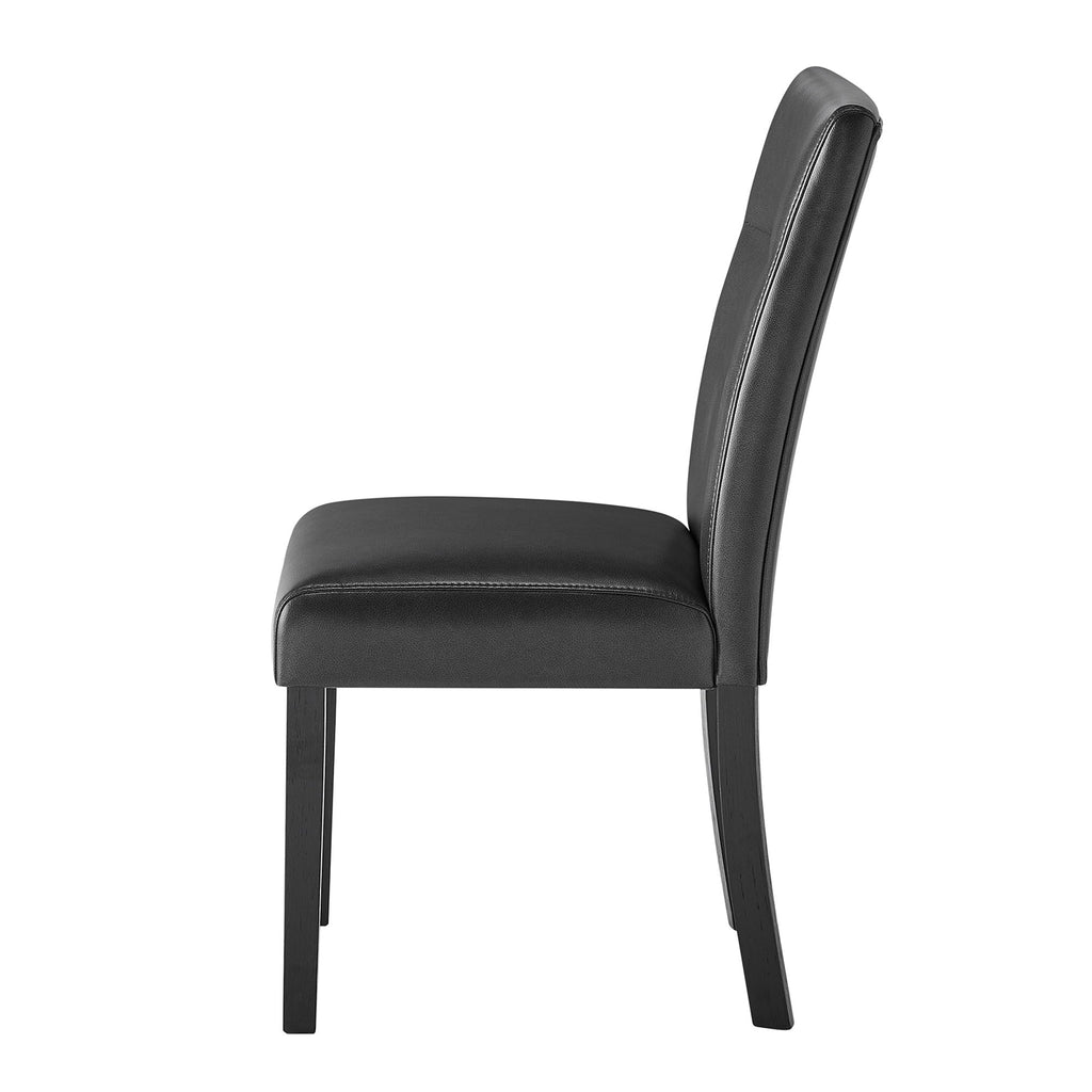 Dining Table And 4 Padded Chairs - Black
