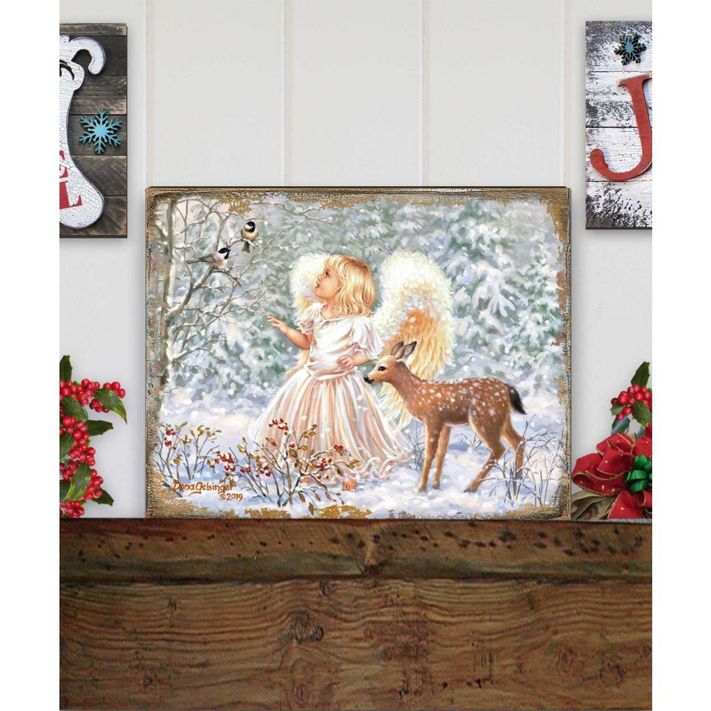Sweet Christmas Blessings Wooden Wall Art by D. Gelsinger - Nativity Holiday Decor - 95660B-1703