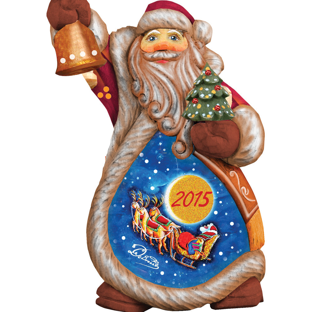 Celebration Santa Sculpted Hand-Painted Christmas Figurine by G. DeBrekht - Christmas Santa Snowman Decor - 6612234
