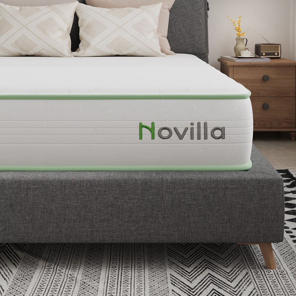 Snowfall 6 Inch Twin Size Mattress in a Box, Hybrid Medium Support Mattresses, Pocket Spring and Certipur-Us, Pressure Relief & Motion Isolation