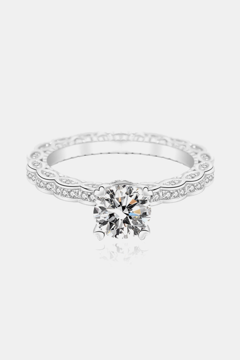 1 Carat Brilliant Round Cut Sparkala™ Platinum Over Pure Sterling Silver Eternity Ring