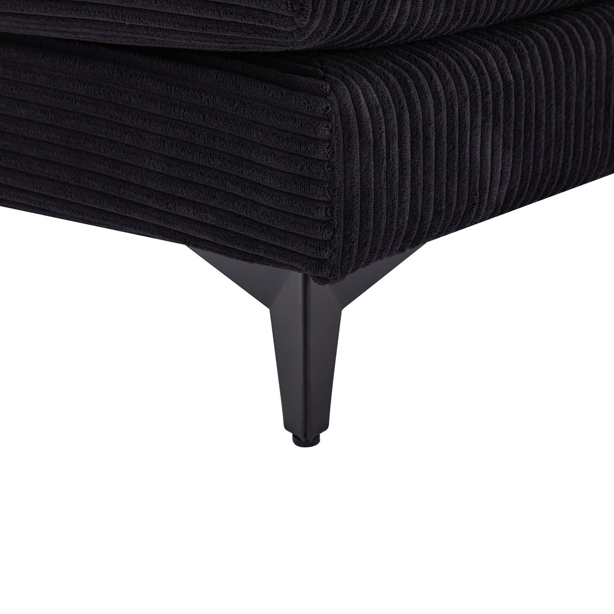 Modern Deep Seat Sectional Sofa With Ottoman