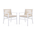 Outdoor Acacia Wood Patio Dining Armchair (Set of 2)