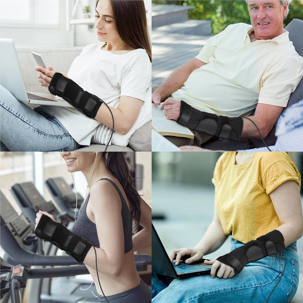Wrist Thumb Brace Heating Pad for Arthritis and Carpal Tunnel Relief, Heated Wrap for Sprains Trigger Thumb, Heated Wrist Brace, Heated Wrist Wrap,Tendonitis Wrist Hand Pain Relief,Heating Pad(S)