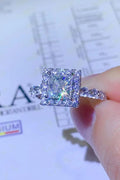 Adored 1 Carat Princess-Cut Sparkala™ Square Ring (Platinum Over Pure Sterling Silver)