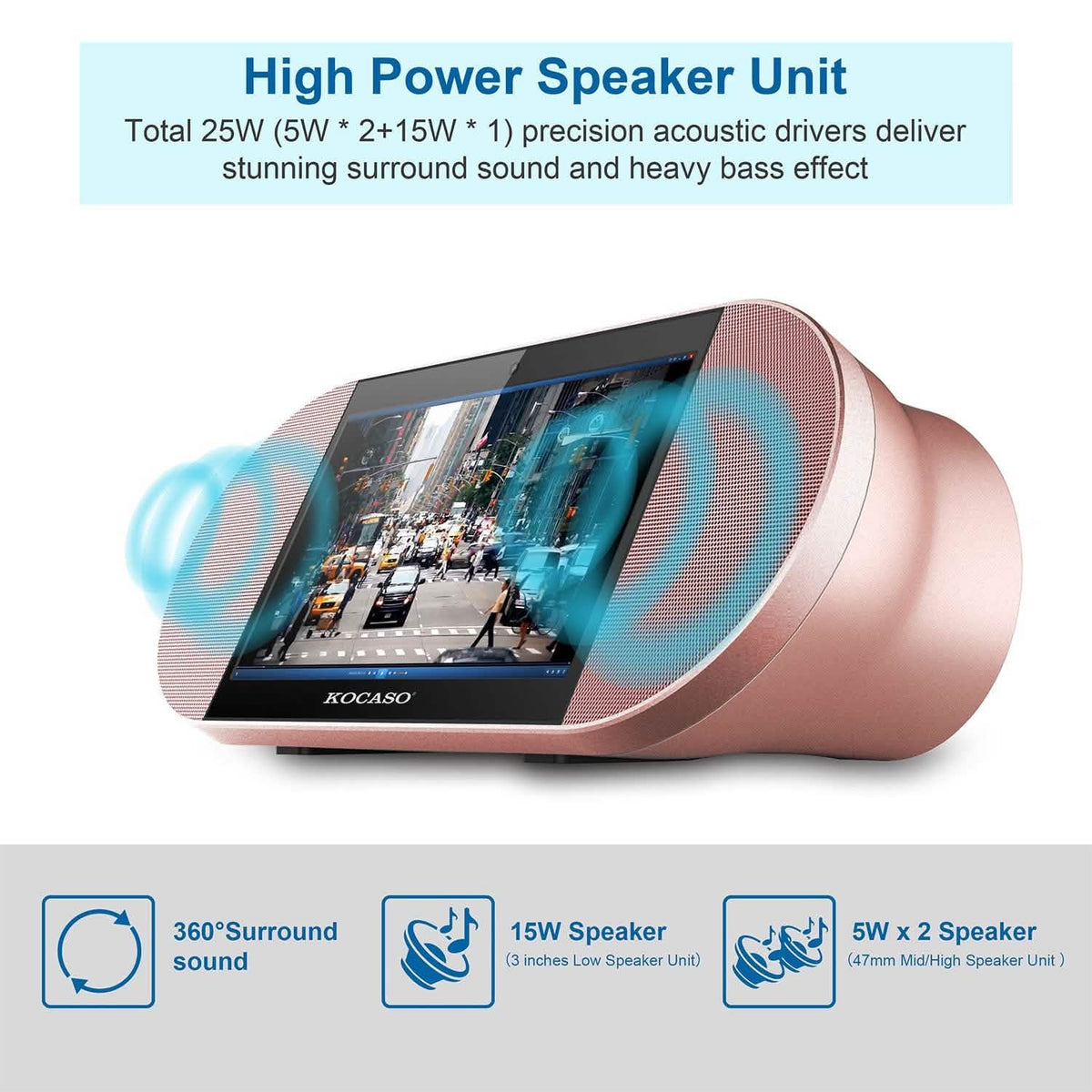 7-Inch Touch Screen Android Tablet PC with Wireless Speaker