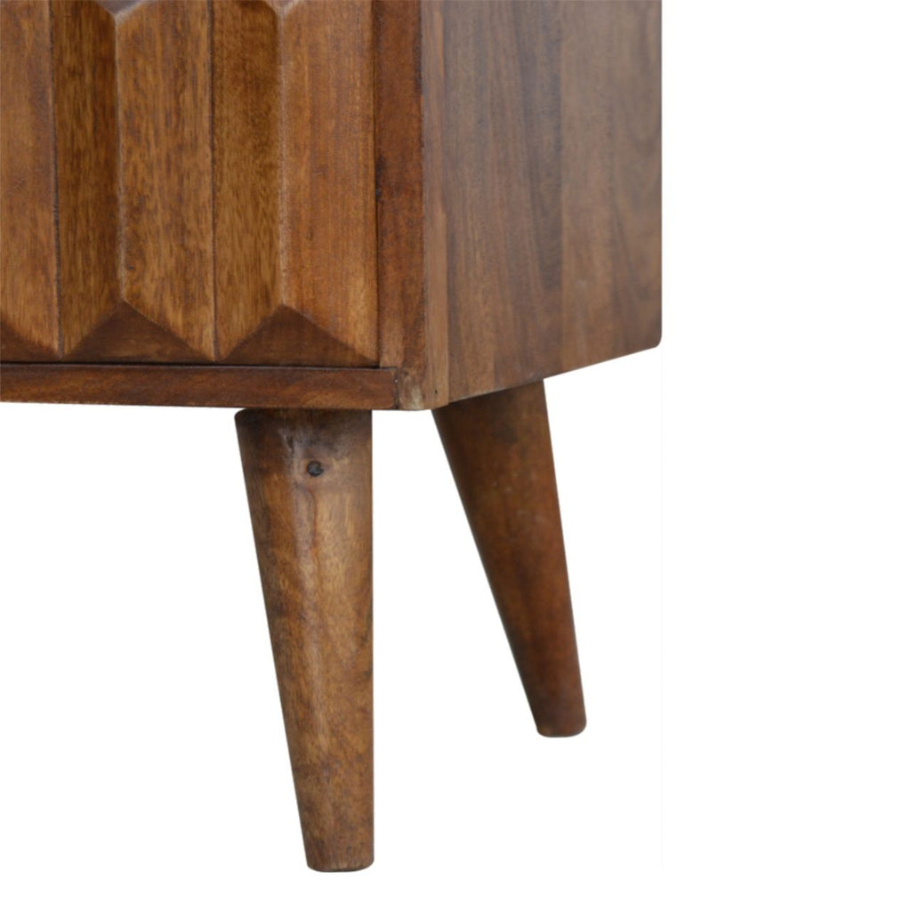 Prism Sliding Media Unit - Chestnut