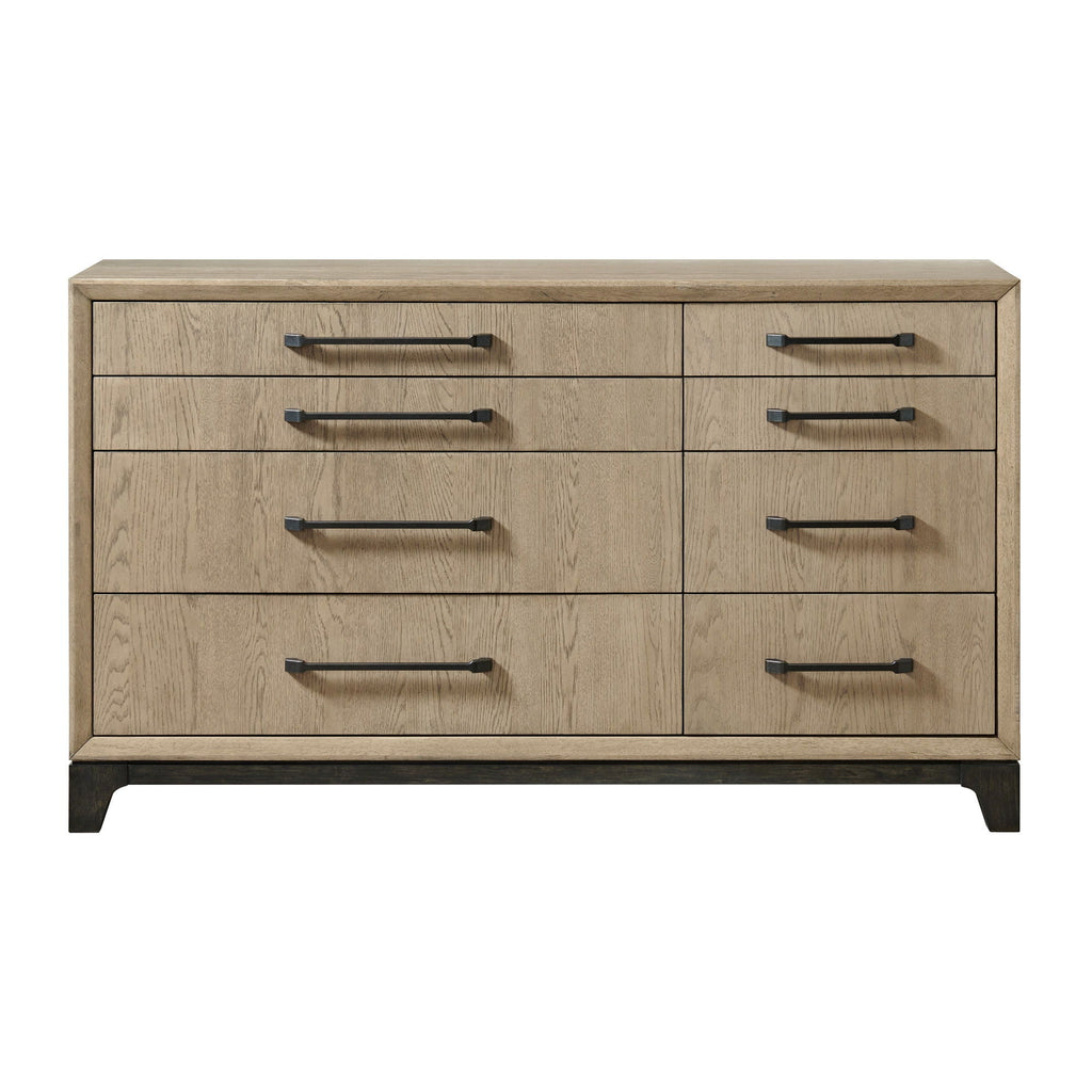 8 Drawer Dresser With Feet And Pulls - Brown