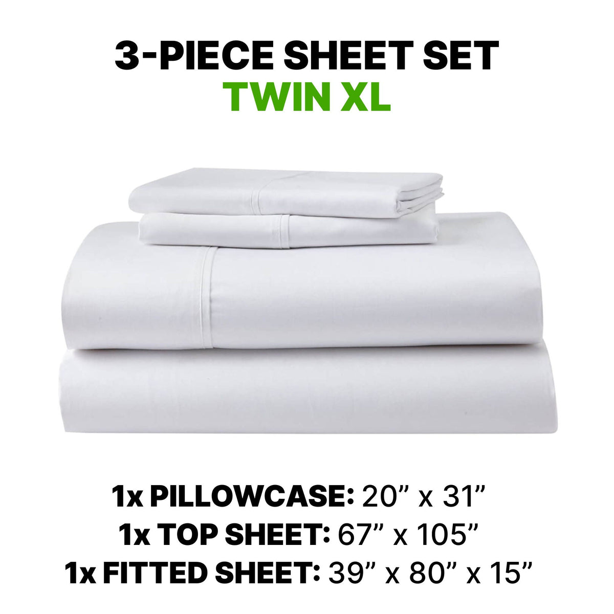 Sheet Set Luxurious Supima Cotton & TENCEL Blend with GhostGrip Bands