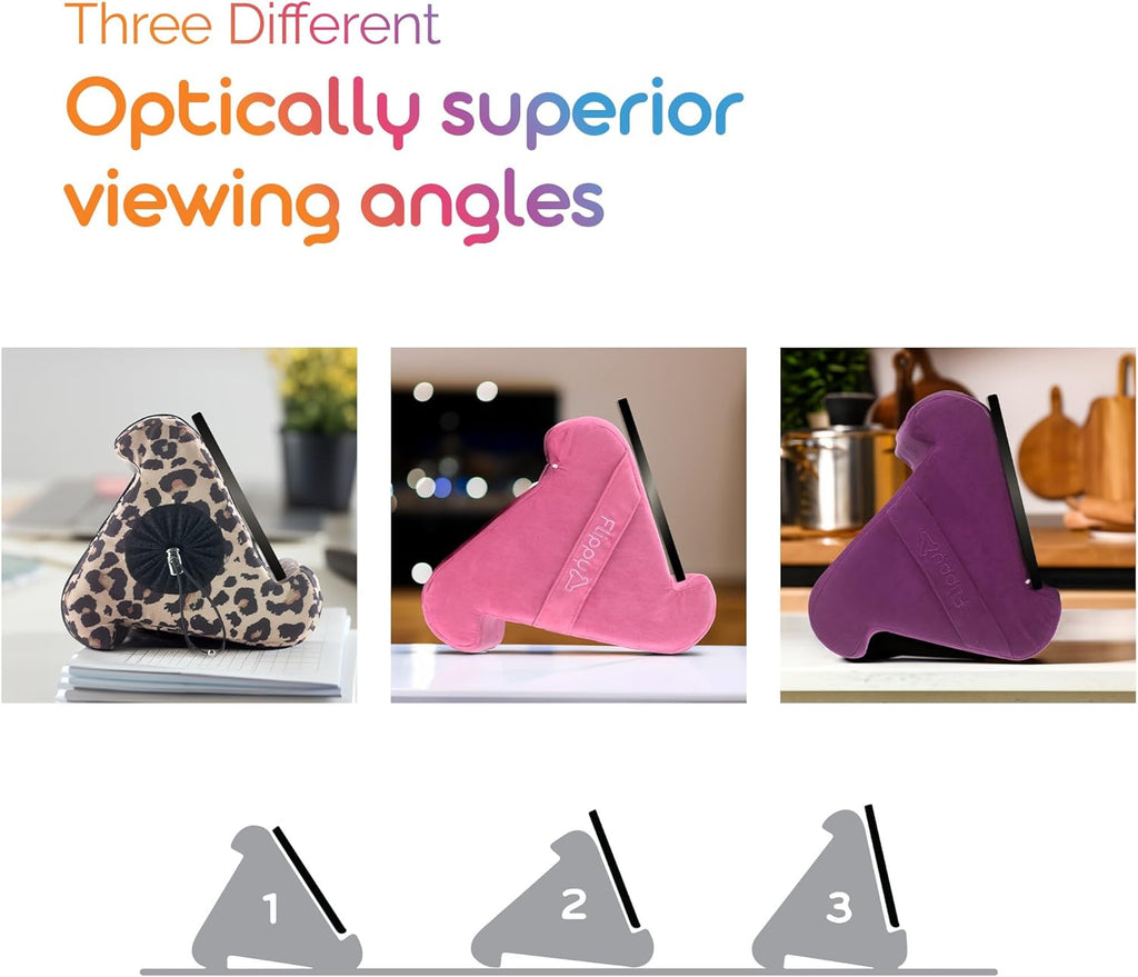 Original Tablet Pillow Stand & Ipad Holder, Gift for Book Lovers & Readers, Multi-Angle Stand with Storage for Lap, Desk & Bed, Compatible with Kindle, Fire, Ipad & Samsung, Nebbiolo