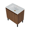 Bathroom Vanity With Ceramic Sink, Floor-Standing Design, Soft-Closing Drawers