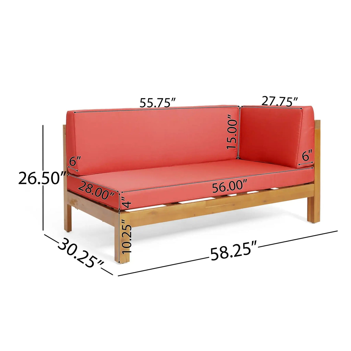 Brava X Back Corner Bench