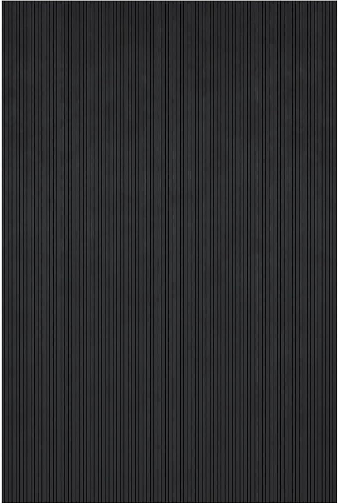 Indoor/Outdoor Hose-Wash Lines Design Non-Slip Rubber 2x3 Modern Entryway Mat for Entryway, Patio, Backyard, Garage, 20" x 39", Black