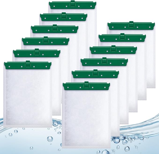 Aquarium Filter Cartridge Compatible with Whisper Bio-Bag Power Filters, 12 Pack Medium Filter Cartridges for Whisper Repto Filter