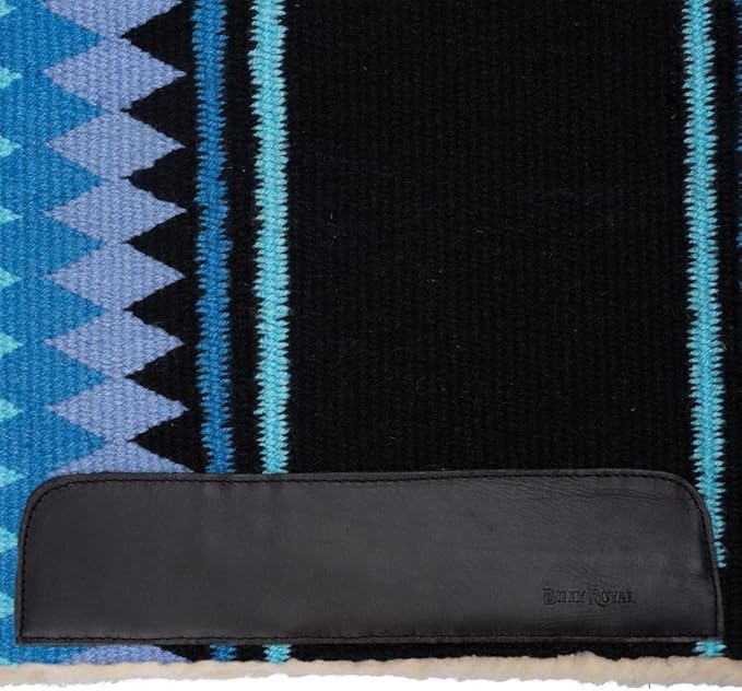 Fleece Bottom Contoured Saddle Pad - 34" x 40" | New Zealand Wool Top | 3/4" Felt Core | Contoured Fit | Hypoallergenic Fleece Lining | Weighs 8 lbs
