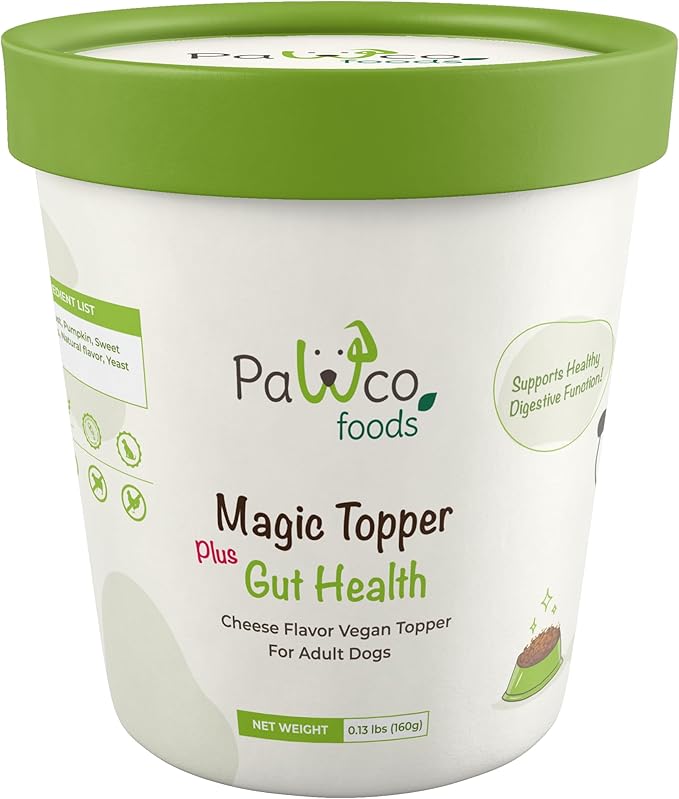 PawCo Magic Topper Gut Health - Dog Topper for Digestion with Postbiotics, Grain-Free Meal Enhancer for Digestive Support, 160g