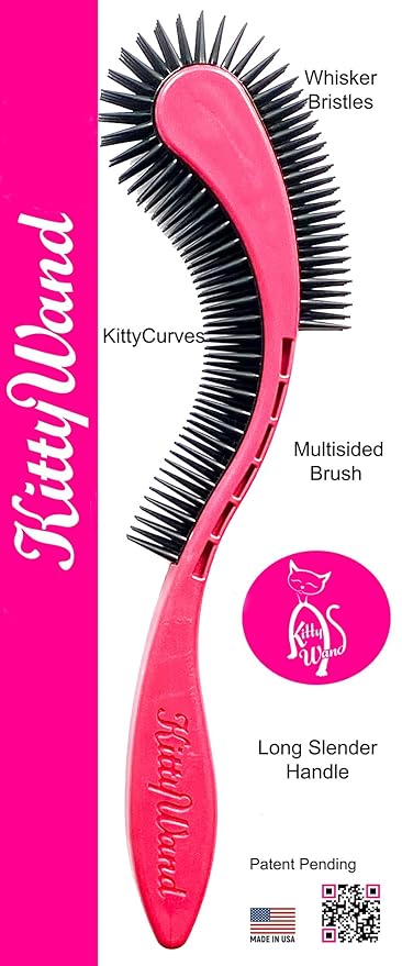 (Pink) Designed for Comfort, Created for Results. This innovative grooming brush features multi contoured bristles that gently adapt to your cats body for a stress-free brushing experience.