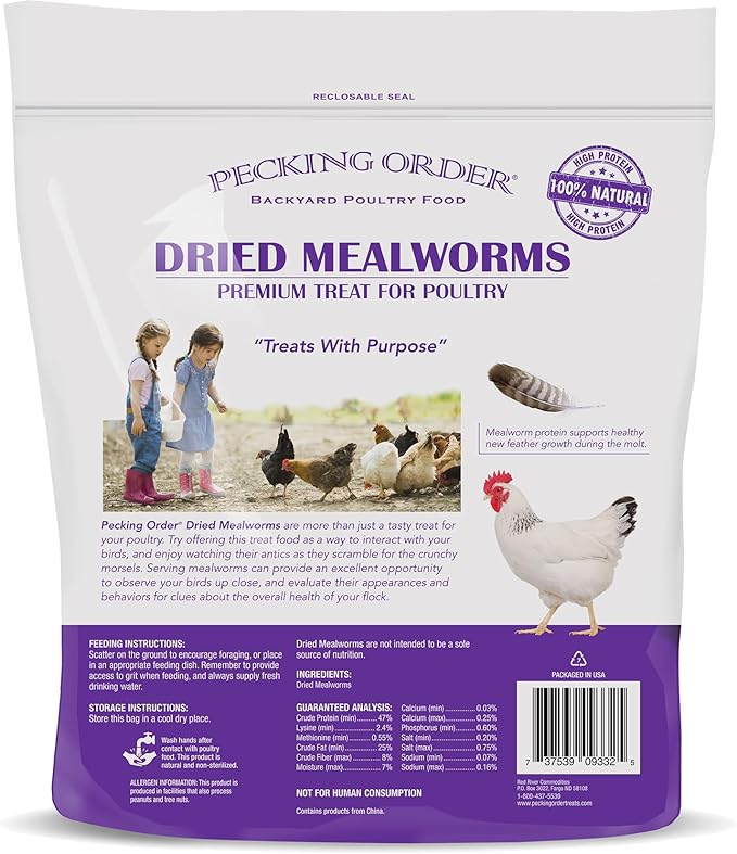 Pecking Order Dried Mealworms, 30 oz