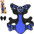 Dog Harness, Adjustable Reflective Dog Vest No Pull Dog Harness with Badge and Bow Tie for Puppy Small Medium Large Dogs