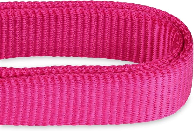 Hyhug Martingale Dog Collar Without Buckle: Anti Escape, No Slip Heavy - Duty Nylon, Colorfast & Adjustable for Medium Breeds(Medium,Rose Red Pink)