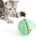 WWVVPET Interactive Cat Toy With LED Light, 360 Degree Self Auto Rotating Smart Ball, USB Rechargeable Spinning Toy, Stimulate Hunting Instinct for Kittens, Funny Chaser Roller Pet Toy