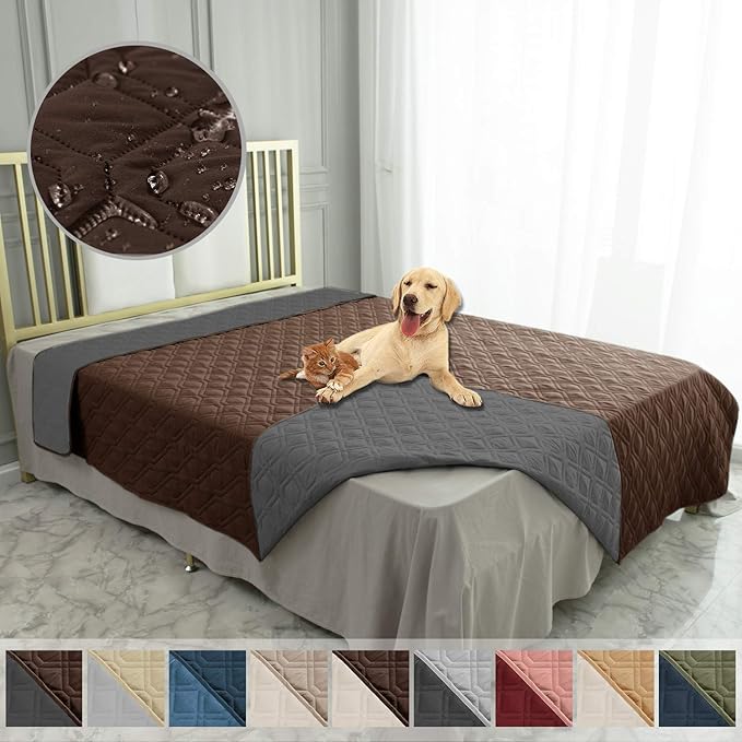 Ameritex Waterproof Dog Bed Cover Pet Blanket for Furniture Bed Couch Sofa Reversible