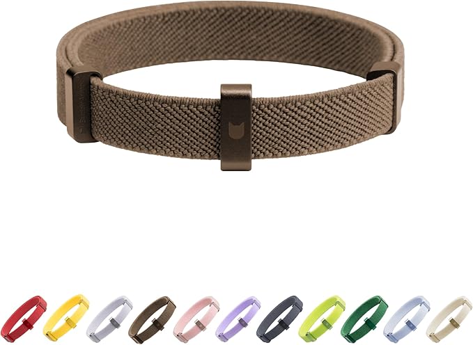 Safety Cat Collar - U.S. IDA Gold Awarding Design, Stretch Elastic Quick Release, Non Breakaway - Light Weight for Kitten, Neck Fit 5.9'-11.8' for All Small Large Cat,S(Cocoa)