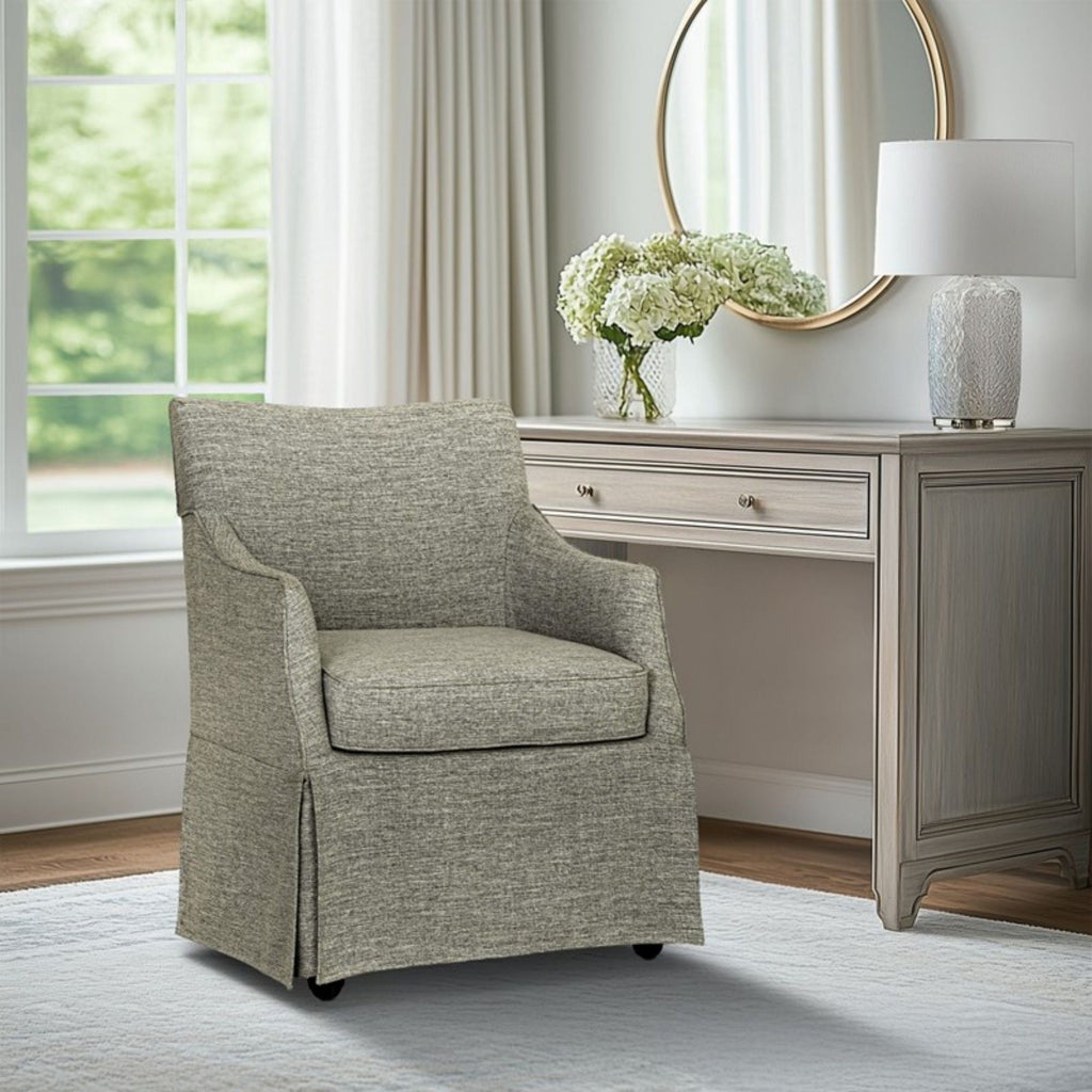 London - Upholstered Skirted Dining Arm Chair