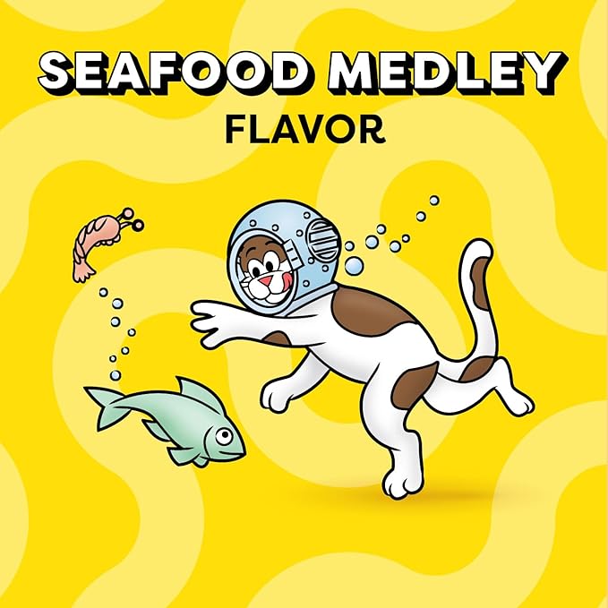 Temptations Classic Crunchy and Soft Cat Treats, Seafood Medley Flavor, 3 oz. Pouch (Pack of 12)