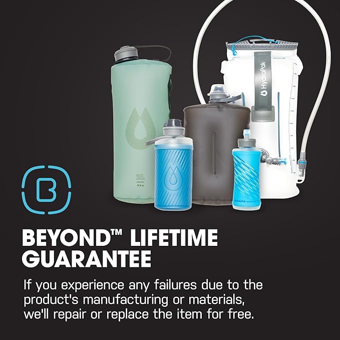 HydraPak Stow - Collapsible Backpacking Water Bottle (350ml, 500ml, 1L) - BPA Free, Ultra Light, Spill-Proof Twist Cap