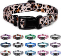 Mercano Adjustable Dog Collar - Special Design Patterns, Soft Nylon Comfortable Durable Pet Collar for Small Medium Large Dogs (M, Leopard)